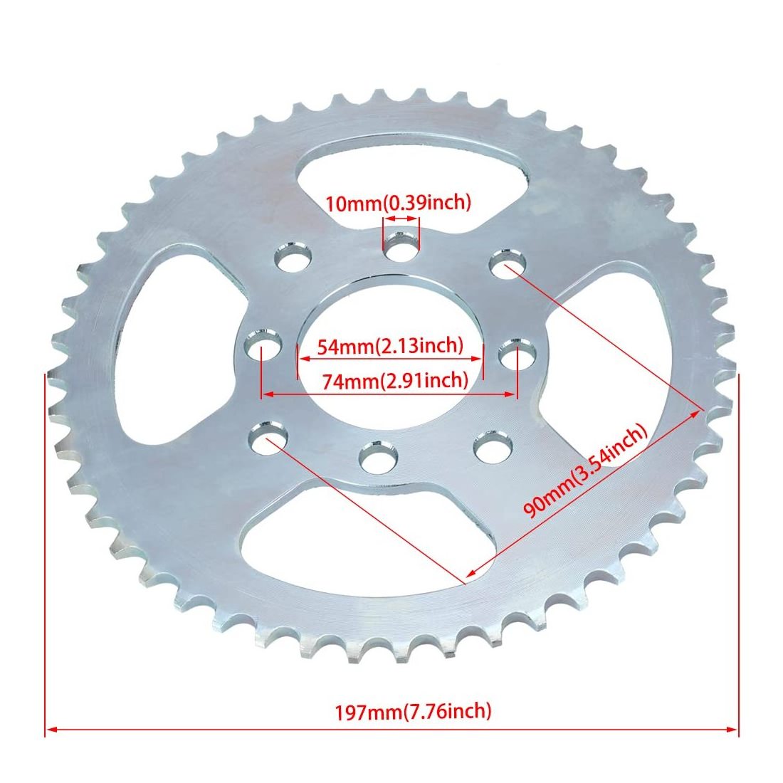 High Quality Motorcycle Parts 40/41/ 420 Chain 48T Tooth 2-1/8