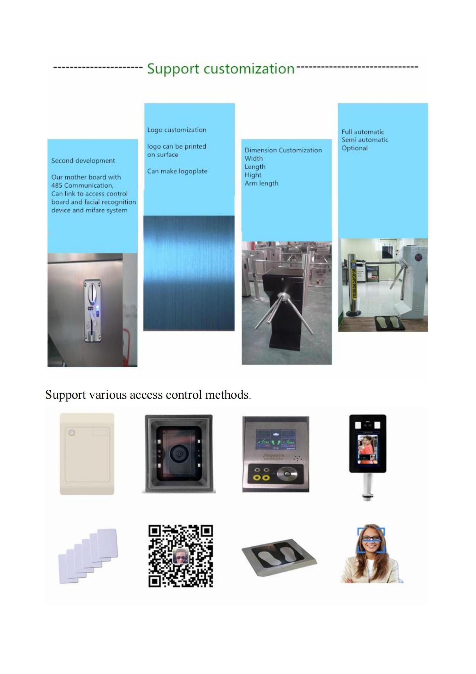 High Quality Speed Automatic Barrier Gate Control Board Swing Barrier Turnstile Gate with Access Control System