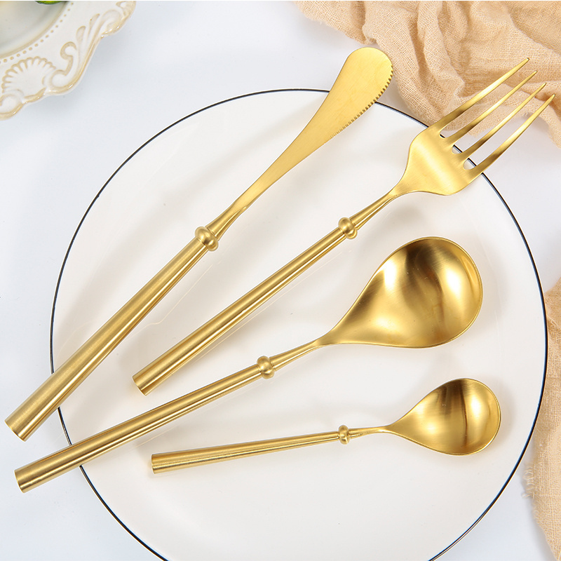 European retro royal stainless steel cutlery 18/10 luxury spoon fork knife set for restaurant