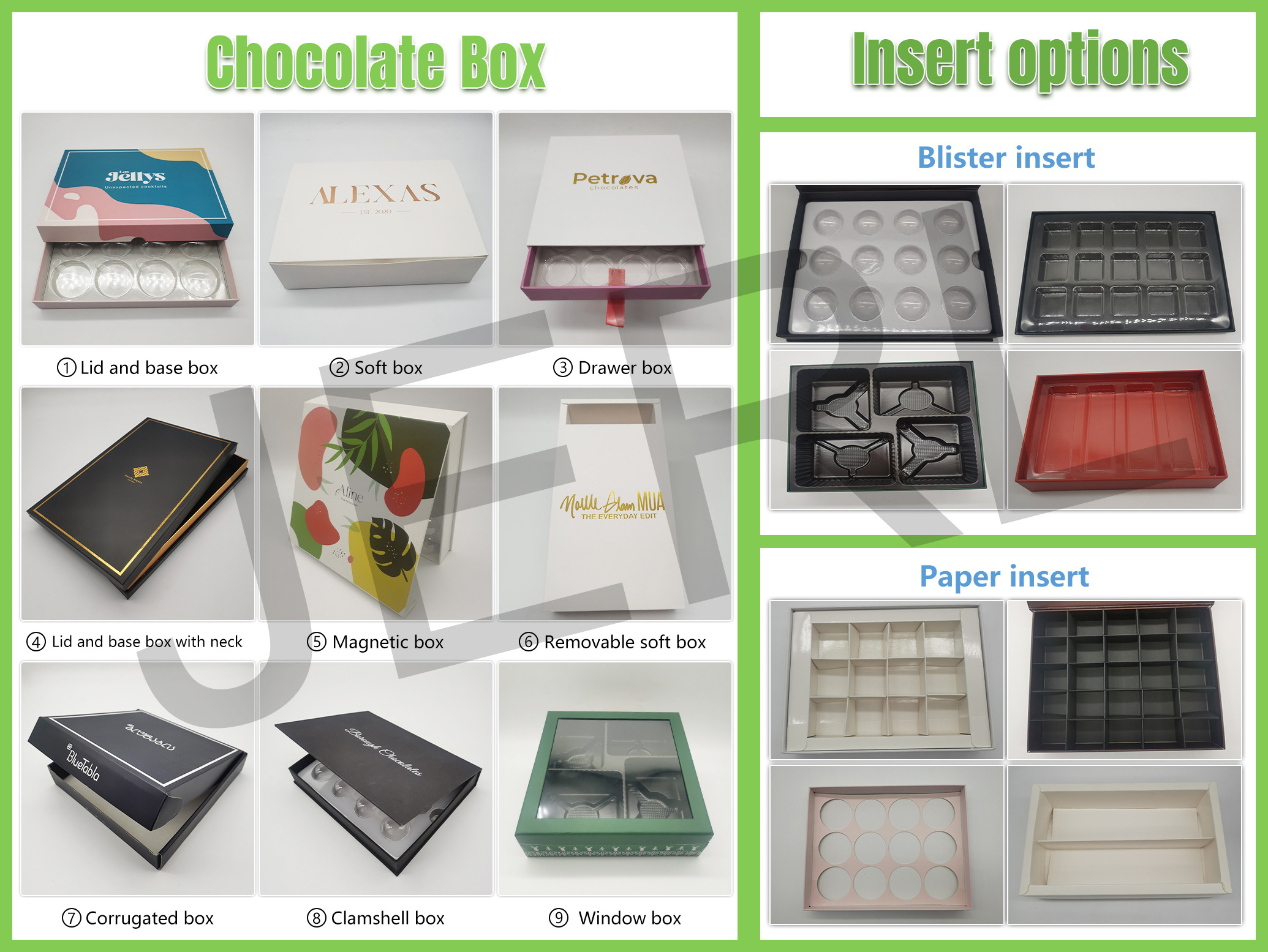 Wholesale Price Wedding Party Favor Fancy Food Chocolate Packaging Boxes for Chocolate