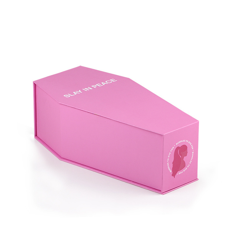 Cardboard Pink Mini Gift Boxes Coffin Shaped Packaging Box Coffin Box