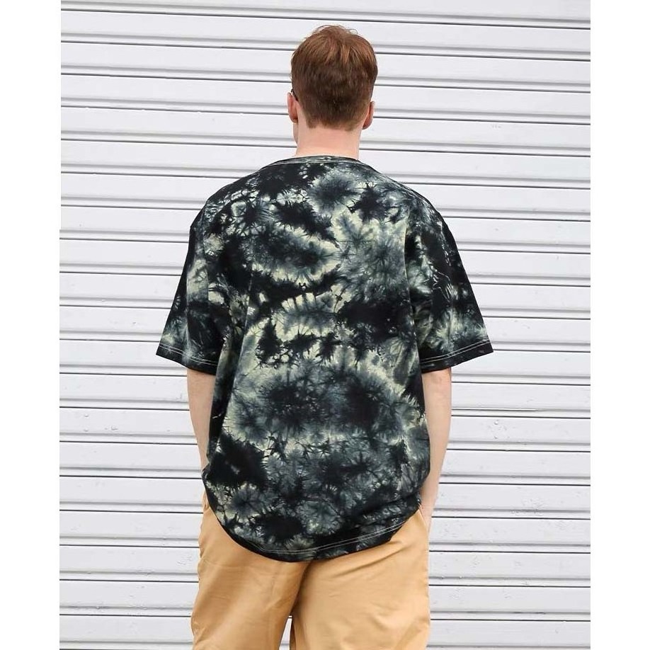 Hot sale  fashion knitted garment fabric tie-dye cotton plain weave 95% cotton 5% spandex fabric for men Tshirt