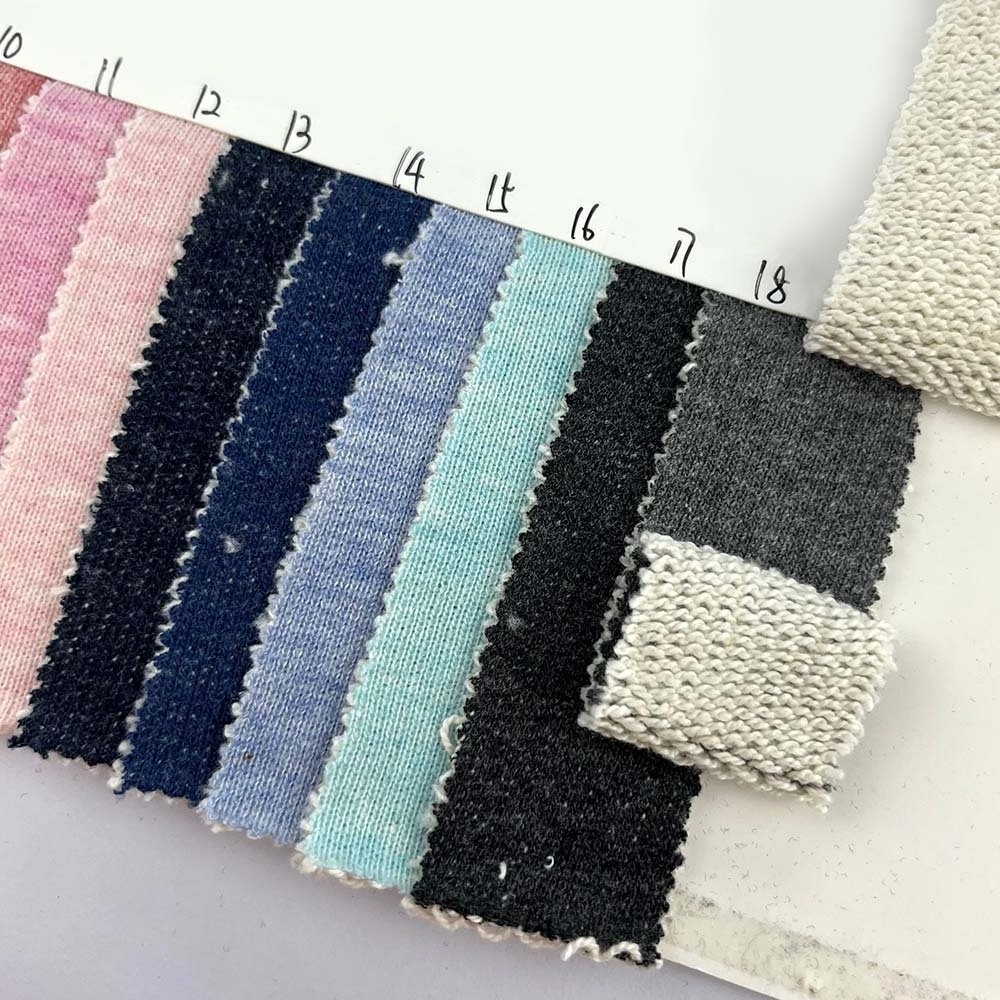 440gsm 75 Cotton 25 Polyester Blended Colored Cotton Terry Cloth Hoodie Fabric sweatshirt fabric