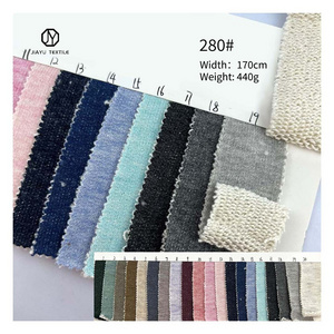 440gsm 75 Cotton 25 Polyester Blended Colored Cotton Terry Cloth Hoodie Fabric sweatshirt fabric