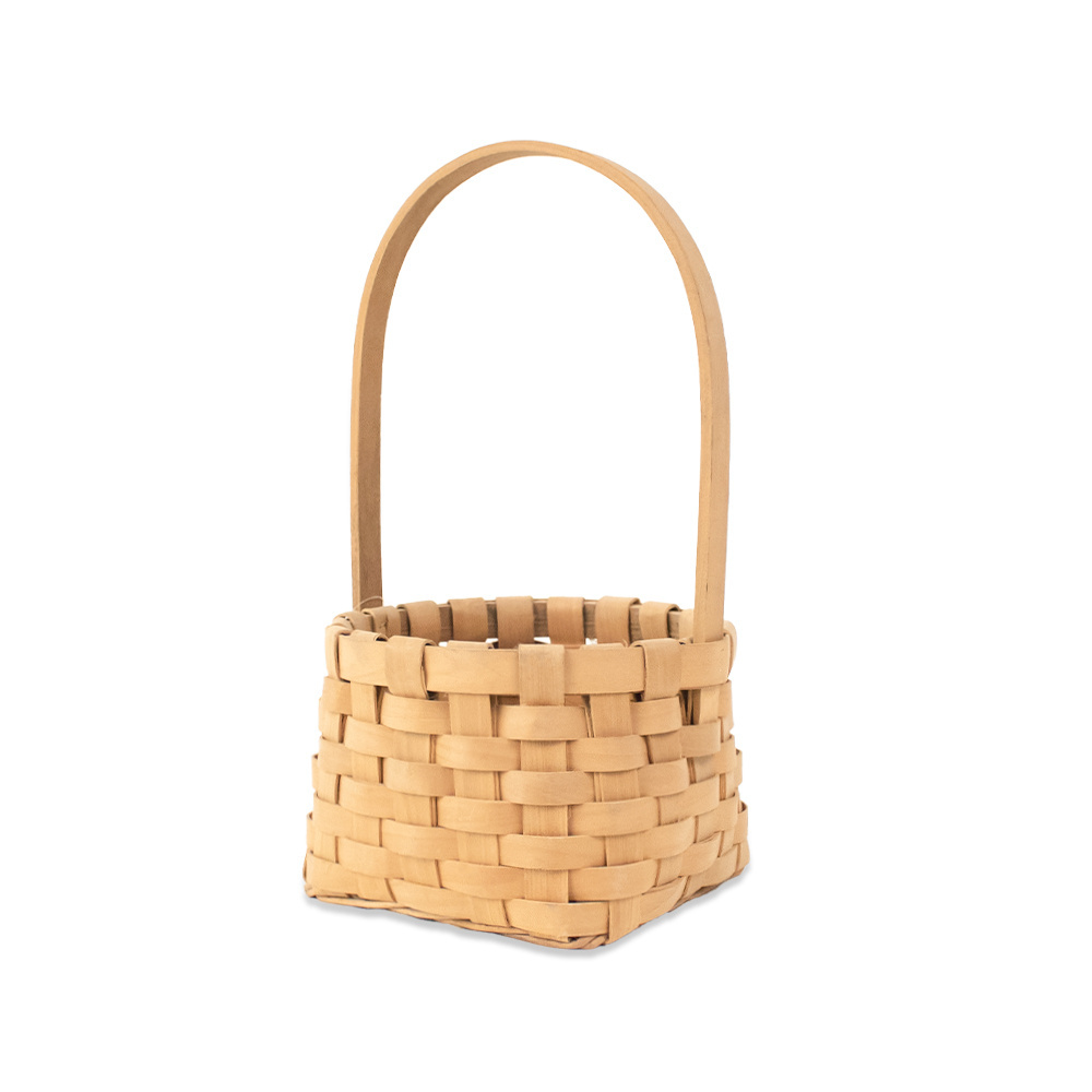 JY Christmas Wedding Decoration Bread Fruit Wooden Nordic Wood Chip Craft Gift Cotton Rope Woven Storage Candy Baskets