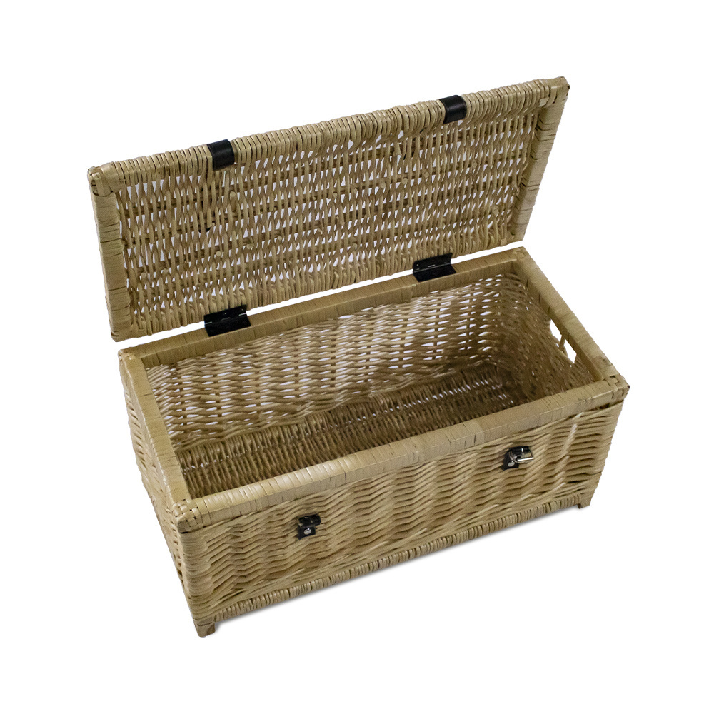 Custom Wicker Office Storage Basket Set Large Woven Home Closet Storage Baskets