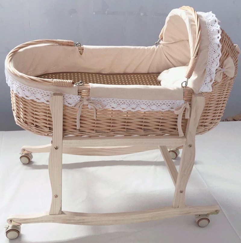 Wicker Baby Doll Cribs and Beds/baby Cradle 10% OFF! Natural Swing/wicker Baby Crib Modern Portable Folding Baby Travel Bed Crib