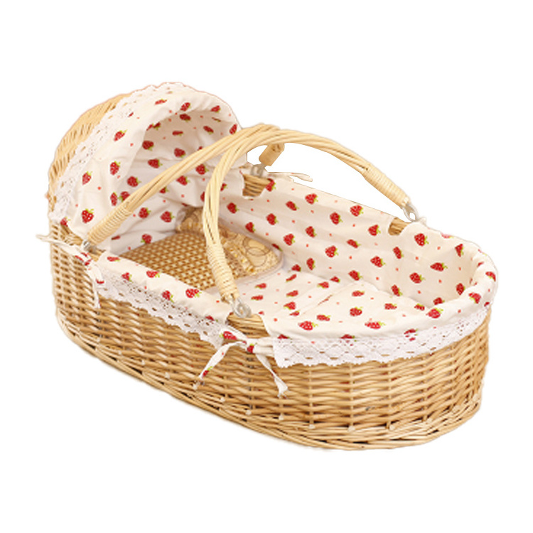 Wicker Baby Doll Cribs and Beds/baby Cradle 10% OFF! Natural Swing/wicker Baby Crib Modern Portable Folding Baby Travel Bed Crib