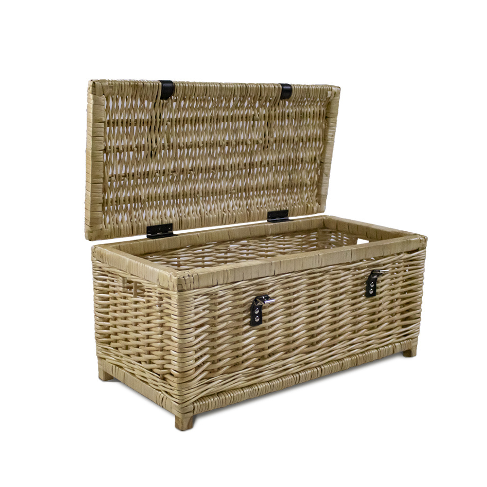 Custom Wicker Office Storage Basket Set Large Woven Home Closet Storage Baskets