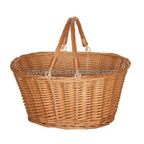 handmade wicker swing handle basket square handle wicker basket