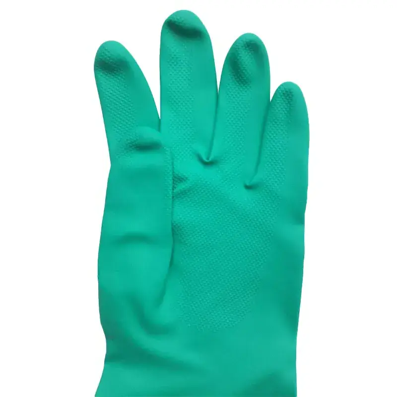 Smooth Surface Inside Heavy duty 33 cm long industry Nitrile work Acid alkali oil resistance Heavy duty Nitrile Safety Gloves