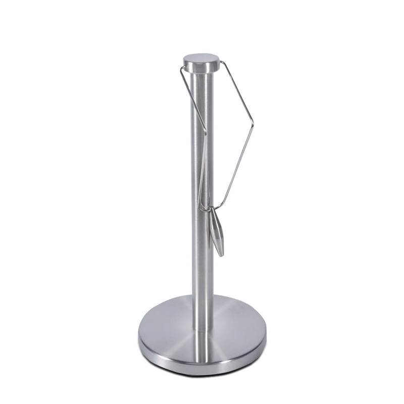 New Design Freestanding Silver Paper Towel Tissue Roll Holder Kitchen Paper Roll Towel Holder