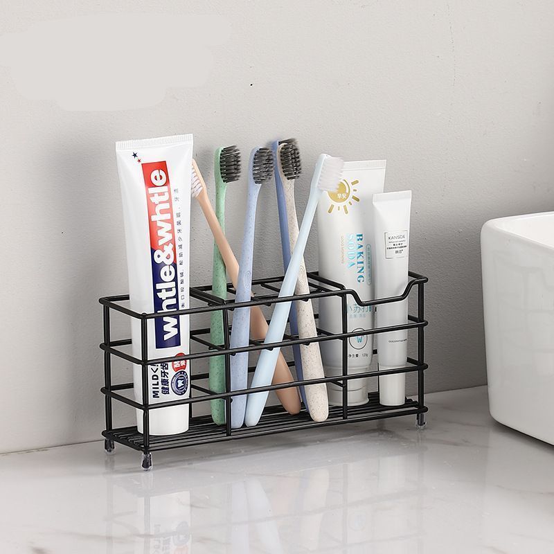 Bathroom Storage Rack Toothbrush Holder Stainless Steel Small Multifunctional Toothbrush Holder