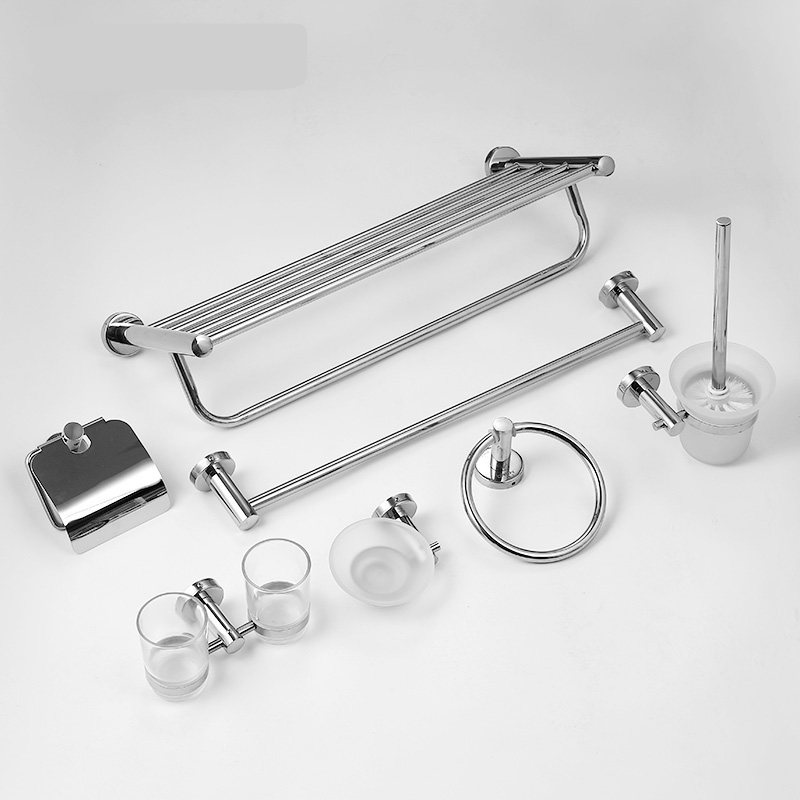 Wall Mount Bath Towel Ring Bathroom Hardware Set Hand Towel Holder Brushed Nickel Circle Towel Rack Rings