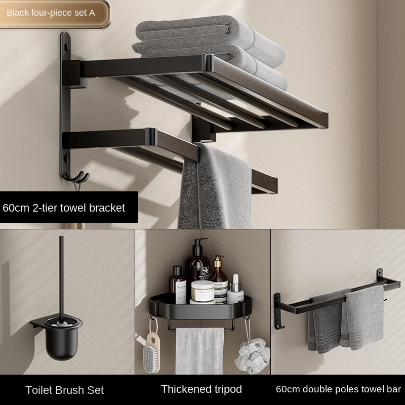 High quality Stainless Steel Adhesive Wall Mounted Towel Racks For Bathroom Accessories