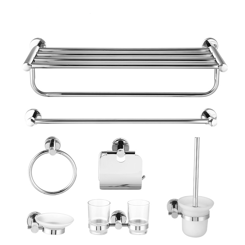 Wall Mount Bath Towel Ring Bathroom Hardware Set Hand Towel Holder Brushed Nickel Circle Towel Rack Rings