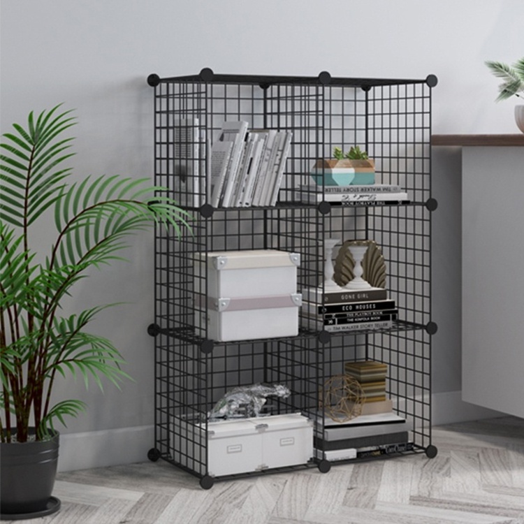 OEM & ODM Multifunction Metal Square Wire cube Storage Shelves for Store Living Room Iron Storage Holders & Racks Carton Box