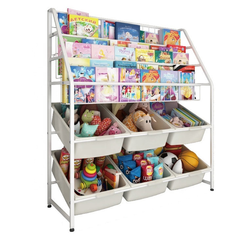 toy storage rack kindergarten baby picture book rack floor home storage rack large capacity sorting Children's bookshelf