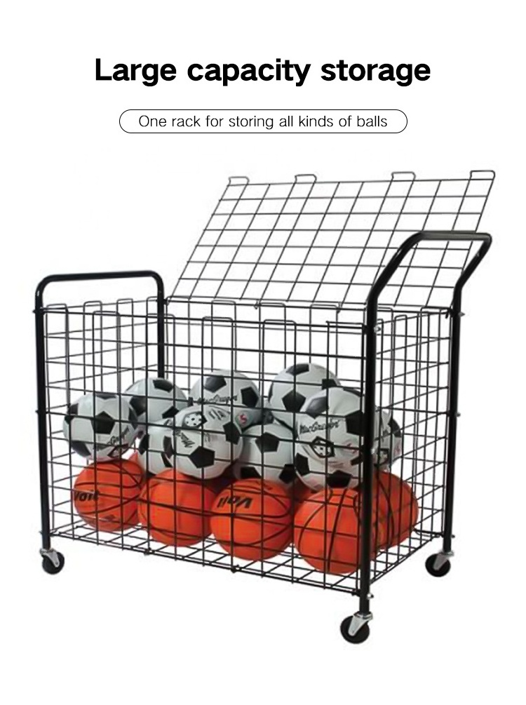 Freestanding Sports Equipment Storage Organizer for Garage,Ball Storage Rack,Garage Balls Organizer with Baskets and Holder