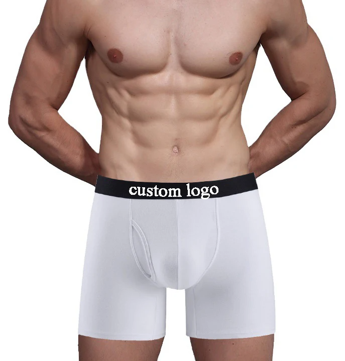 Custom Logo Men's Underwear Long leg cotton men boxers briefs Men Boxers