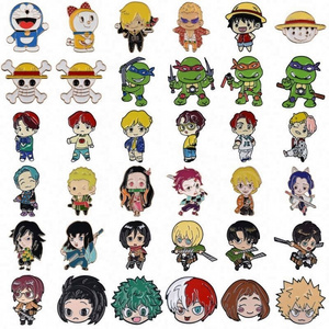 Metal Crafts Manufacturer Direct Sell Pin Cute Cartoon Anime Hard Soft Enamel Custom Bulk Lapel Pins