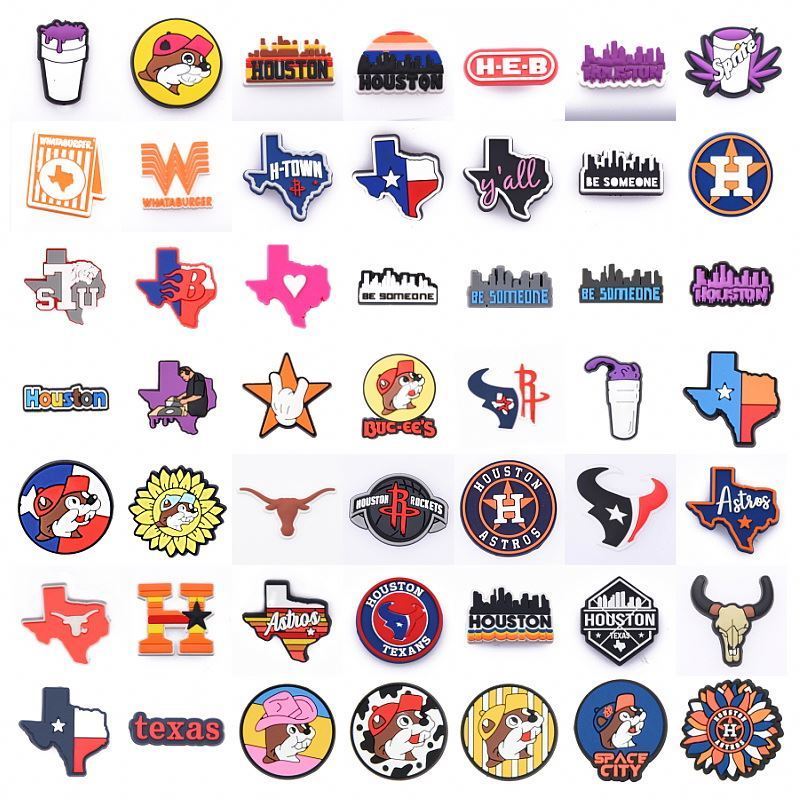 High quality Houston Astros clog charm shoe fit for Texas decoration Bucees wholesale