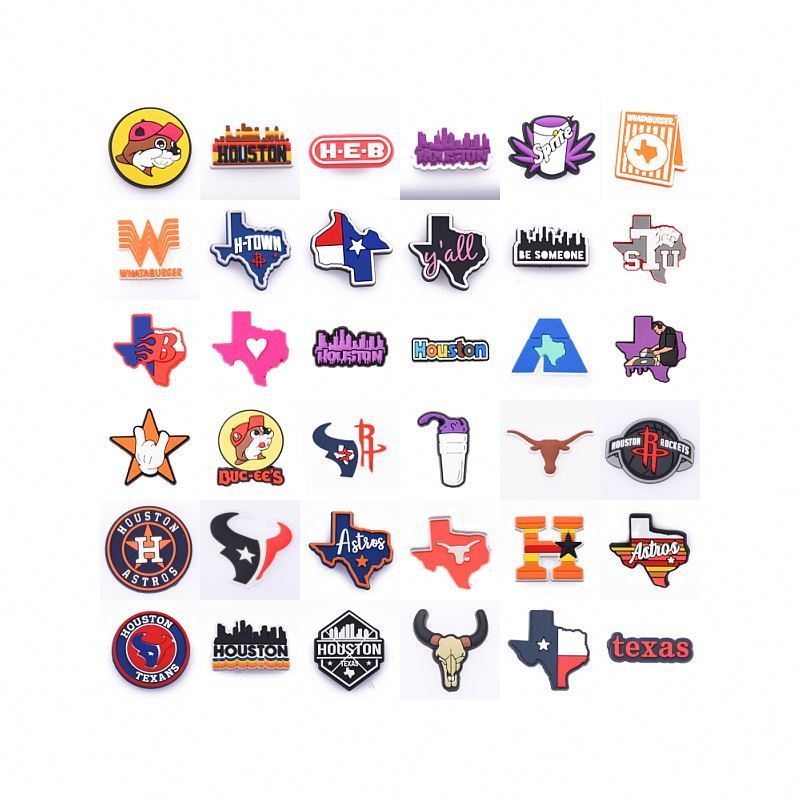 High quality Houston Astros clog charm shoe fit for Texas decoration Bucees wholesale