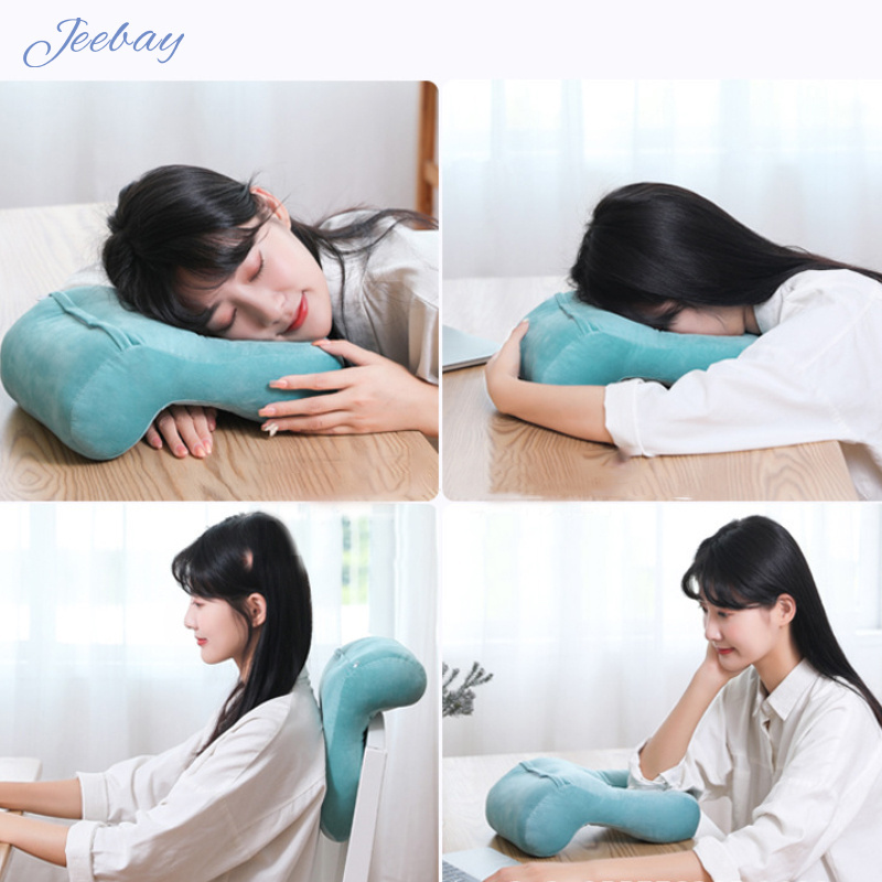 Nap Sleeping Face Pillow Memory Foam Slow Rebound Face Down Desk Pillow Hollow Design