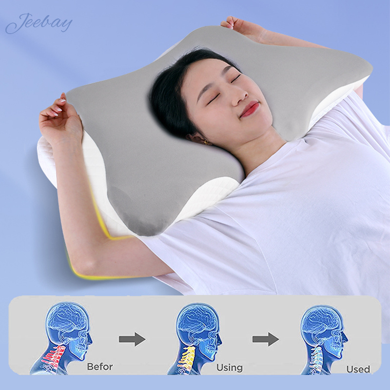 Memory foam neck pillow Ergonomic contour orthopedic pillow to relieve neck pain, contour support pillow, suitable for side