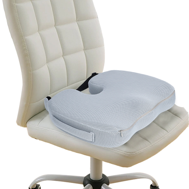 4D Mesh Memory Foam Office Chair Seat Cushion Eco-Friendly Ergonomic Design for Pelvic Pain Relief-Lumbar Pillows Seat Cushions