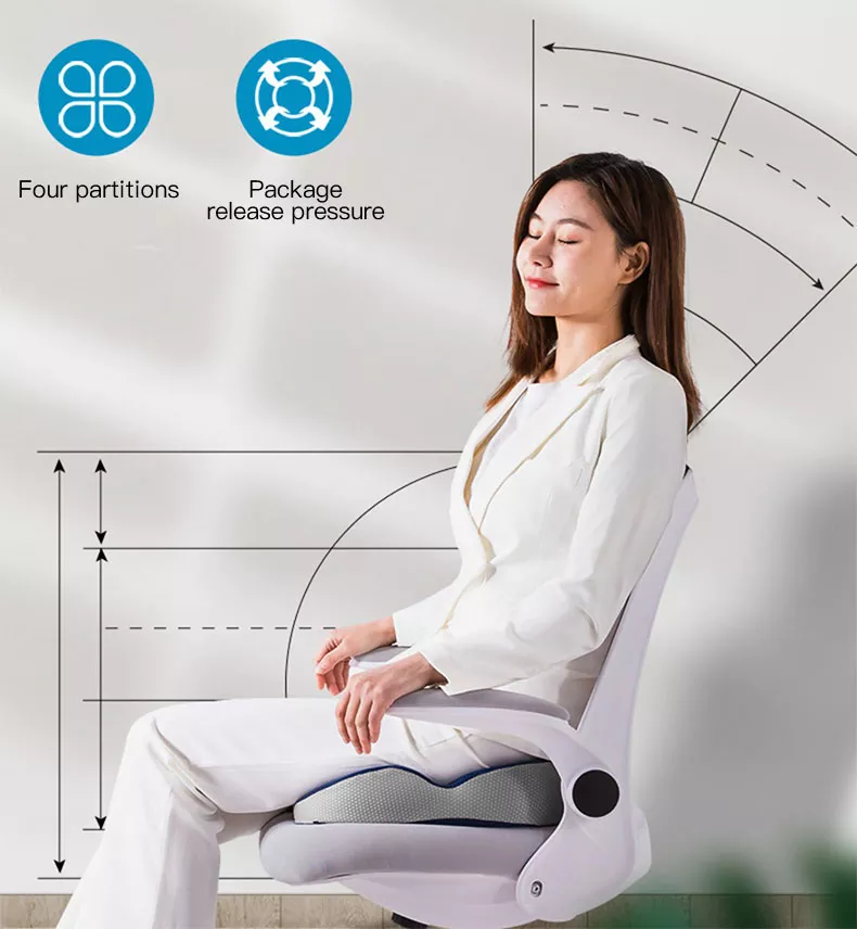 New hot seat cushion for office chair, extra-sense memory foam  chair cushion support for office home and wheelchair