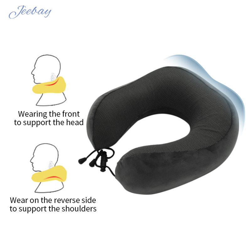 JB custom U shape pillow flight pillow memory foam travel pillow