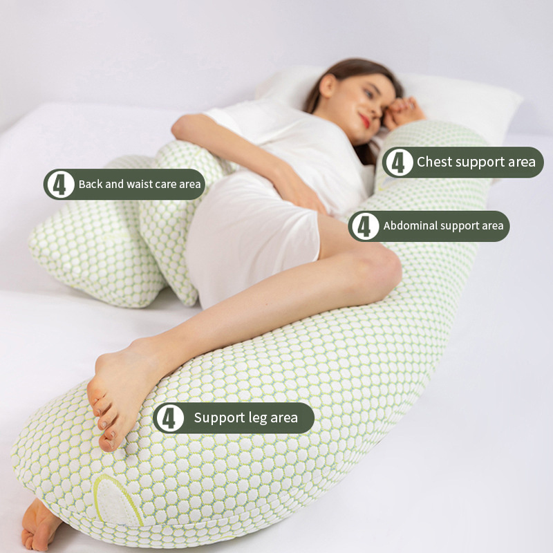 Pregnancy Maternity Sleeping Pillow for Mothers Soft Breastfeeding Pillows with Detachable and Adjustable Cover