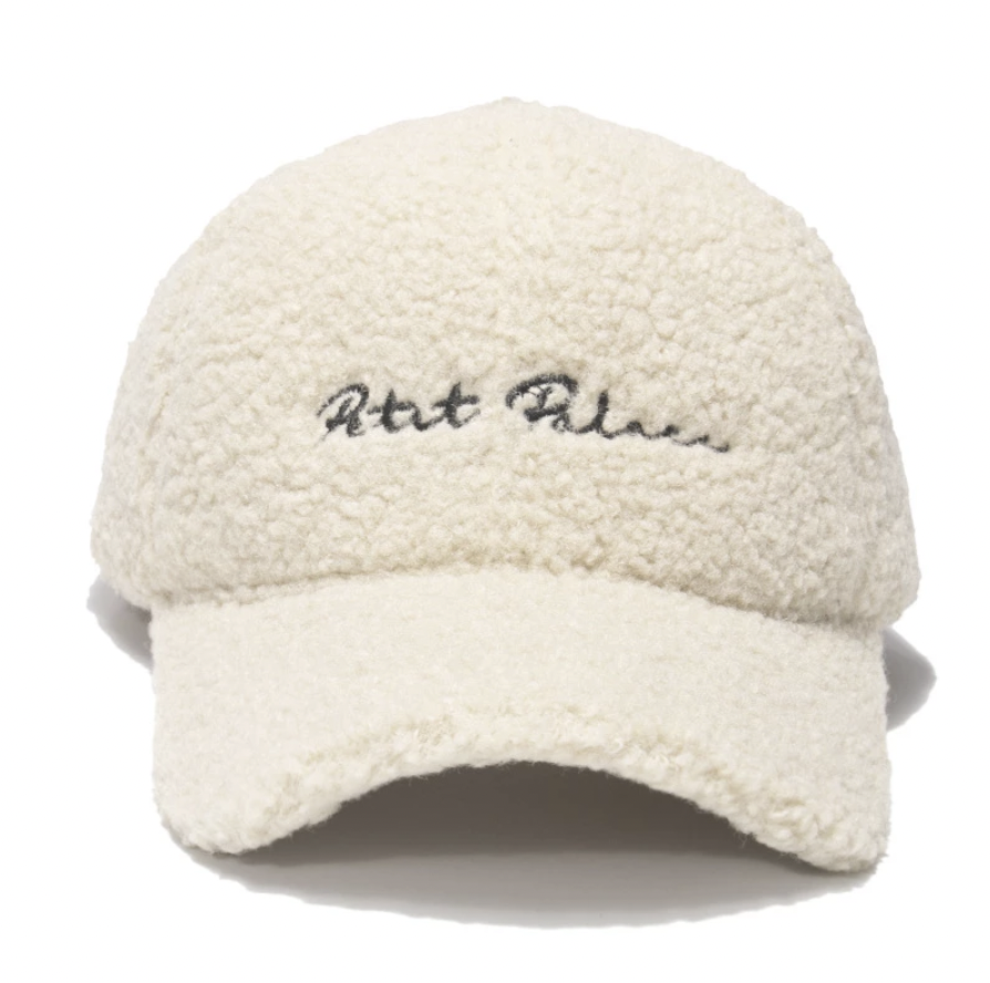 2022 Winter New style Fur Hats Female Autumn Winter Korean Version Tide Letter Warm Plush Baseball Caps