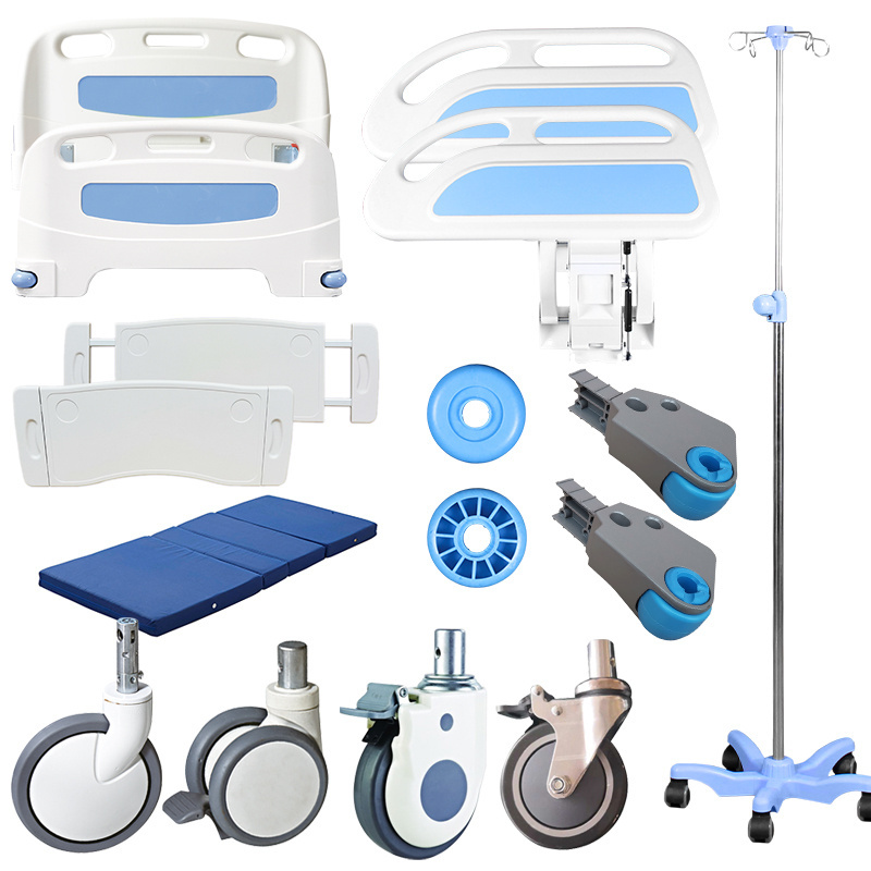 hospital bed parts headboard guardrail  caster wholesale and retail medical bed accessories