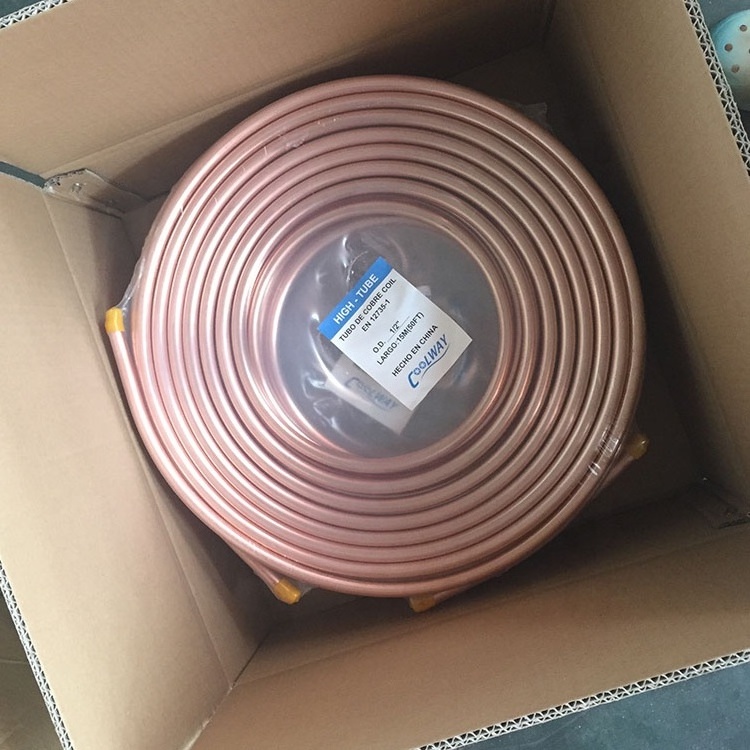 ASTM B280 Pure Copper 99.95% Air Conditioners Flexible Copper Pipe Copper Pancake Coil Tube