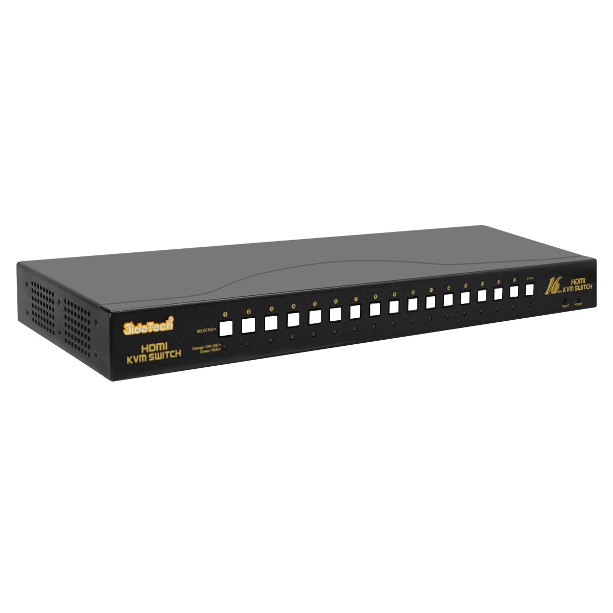 JideTech HDMI USB KVM Switch 16 Port Up to 4K@30Hz Resolution with USB 2.0 Hub Support Hotkey Mouse Switching for Linux