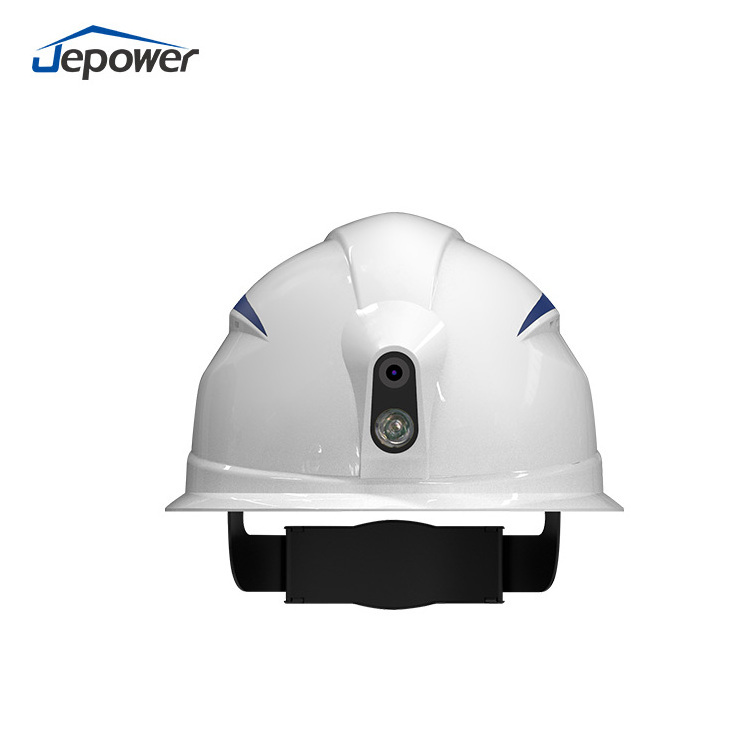 jepower Safety helmet 1080P HD 4G Smart Helmet with Camera Hard Hat Camera Split Security Helmet with live stream Video