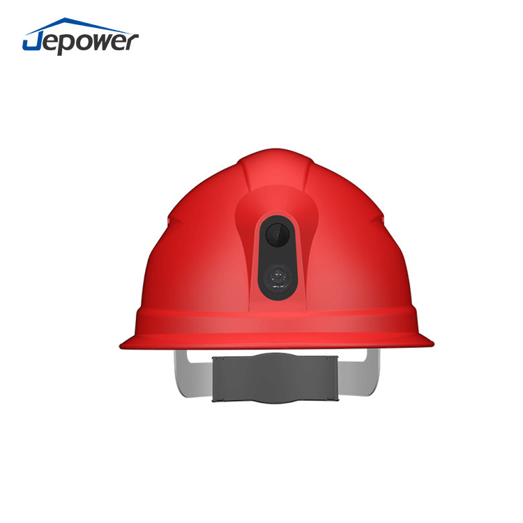 jepower Safety helmet 1080P HD 4G Smart Helmet with Camera Hard Hat Camera Split Security Helmet with live stream Video