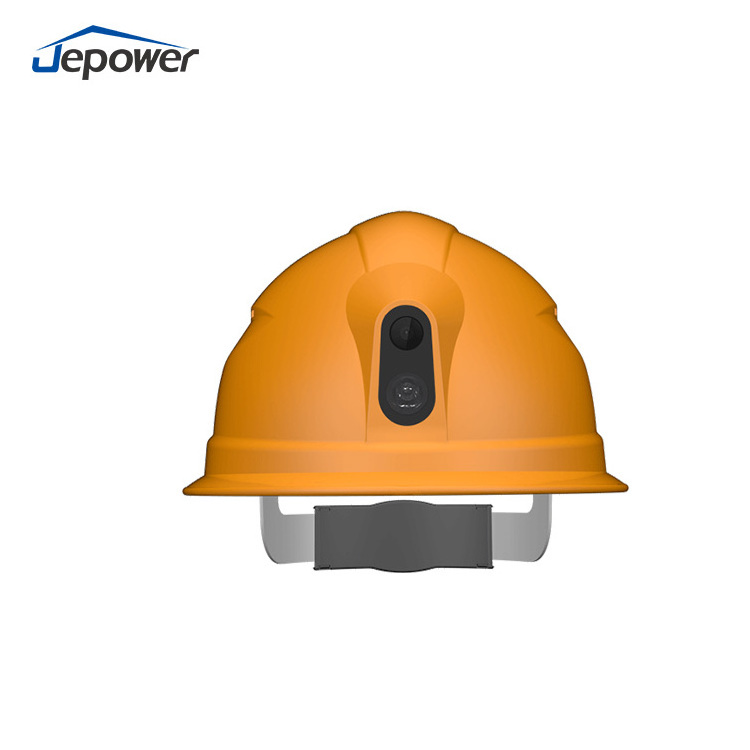 jepower Safety helmet 1080P HD 4G Smart Helmet with Camera Hard Hat Camera Split Security Helmet with live stream Video