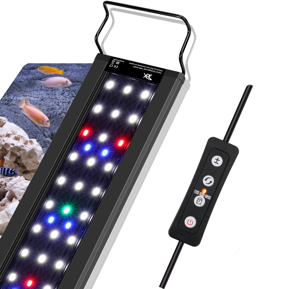 Fish tank light for 17 to 24 Inch Aquariums with Extendable Fish Tank stand plant light with Timer & Adjustable Brightness