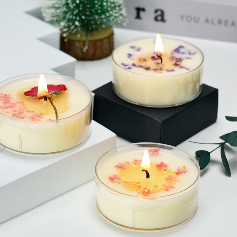 Mini Aromatherapy Scented Candle with Dried Flowers