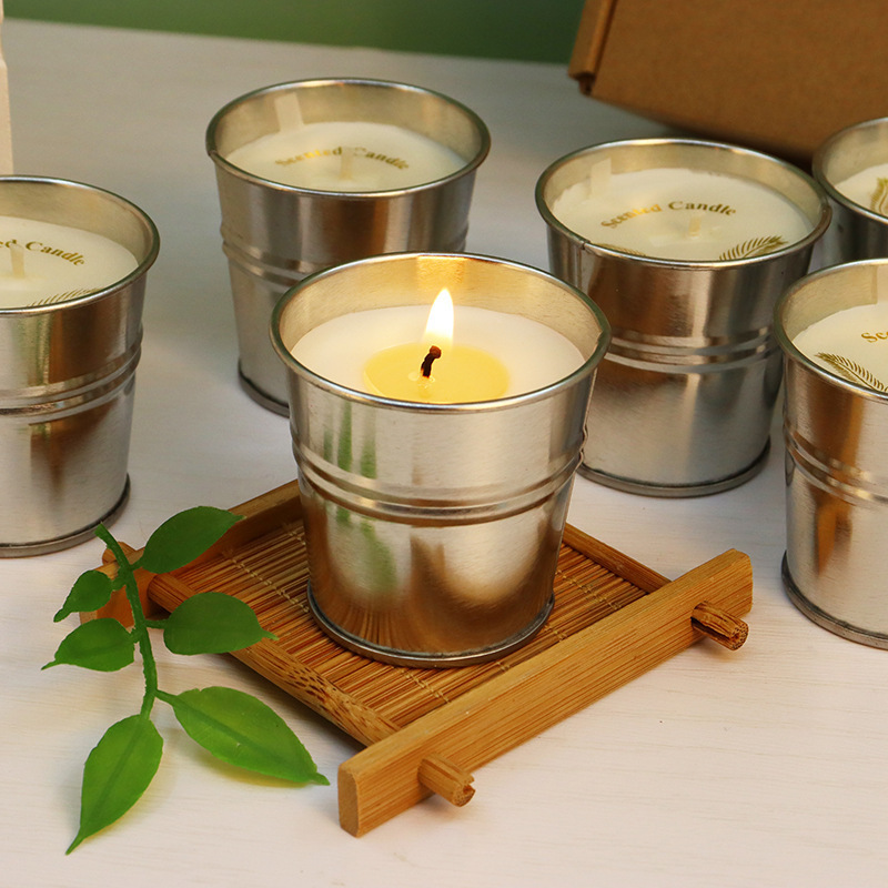 8Pcs Set Mosquito Repellent Lemongrass Citronella Scented Tealight Candle