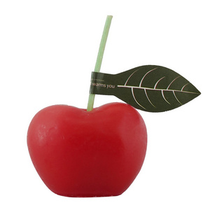 Hot Selling Cute Mini Black Red Cherry Shaped Candle Fruit Shaped Candles Fruit Cherry Scented Candles