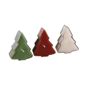 White Red Green Small Scented Mini Christmas Tree Shaped Tea Light Candles