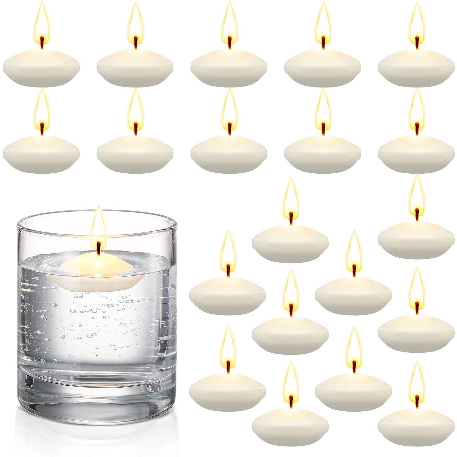 Handmade Smokeless Environmental Paraffin Wax Oversize Cylinder White Floating Candle