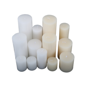 Hot Selling Paraffin Wax Unscented Flat-Topped White and Ivory White Pillar Candle