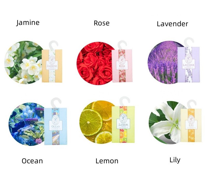 Closet Air Freshener Flower Car Drawer Scented Sachets Bags Fresh Scents Freshener with Hanger