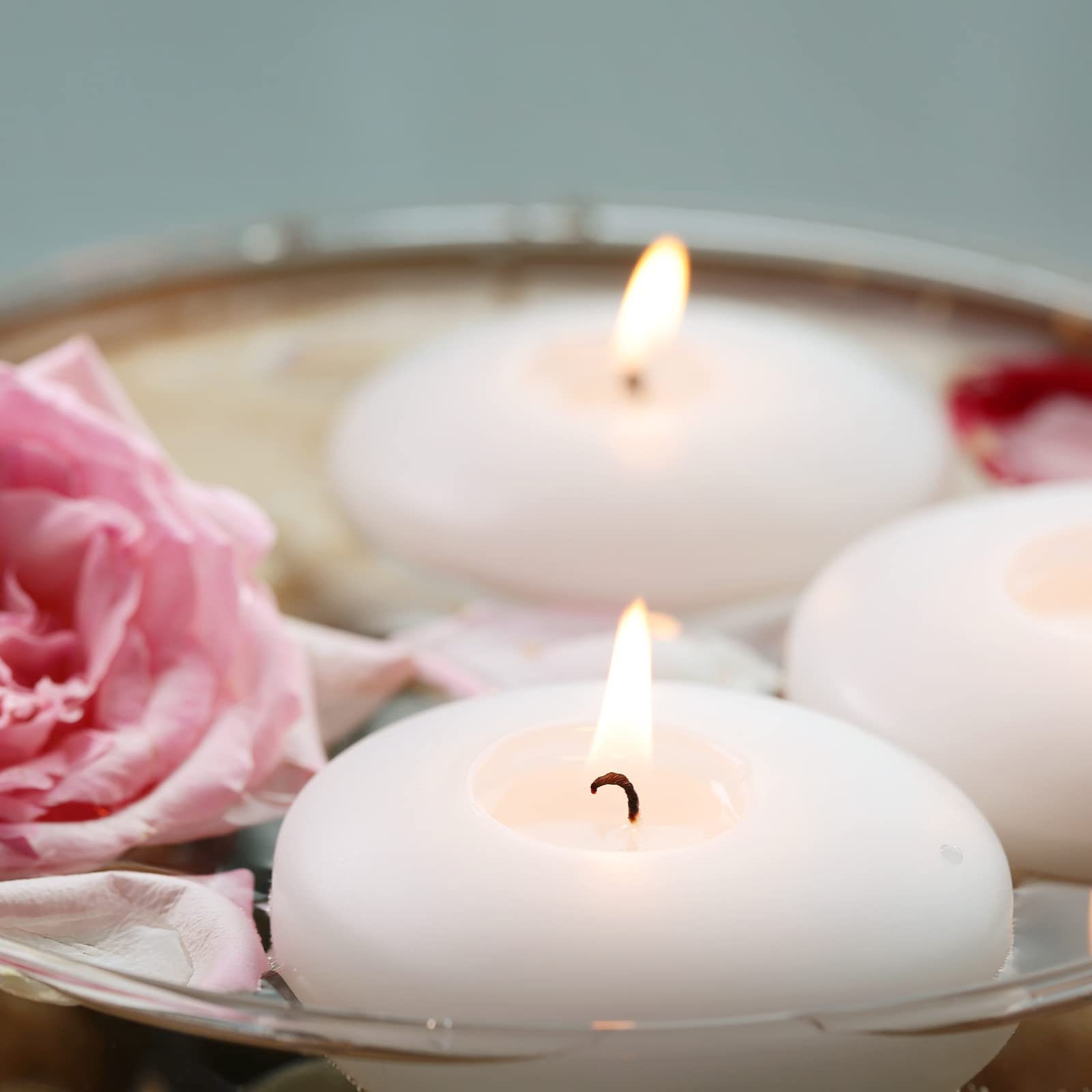 Handmade Smokeless Environmental Paraffin Wax Oversize Cylinder White Floating Candle