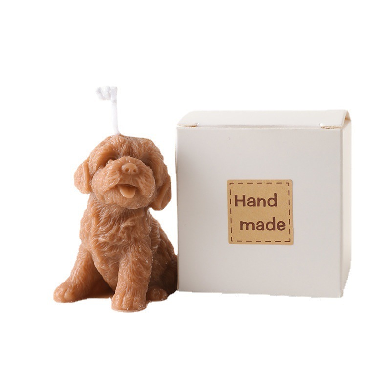 Cute Soy Wax Dog Puppy Candle Teddy Candle Animal Scented Candle